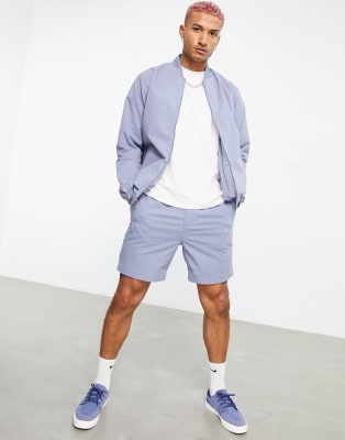 bomber jacket with shorts