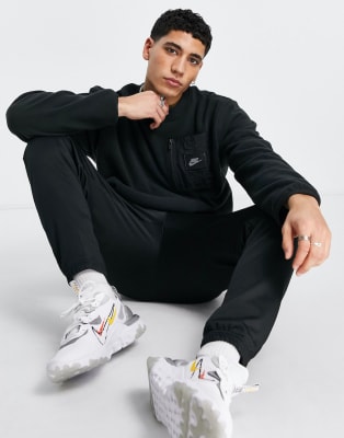 nike cargo tracksuit black