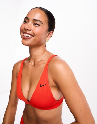 Nike Swimming – Essentials – Röd bikini, helt set - view 1