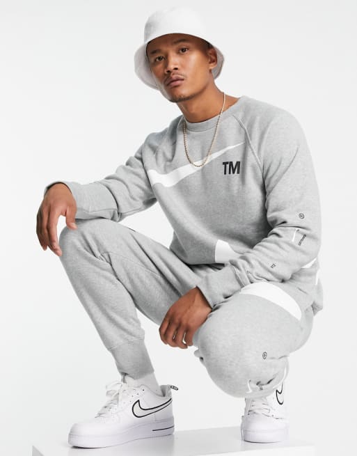 White and grey sales nike tracksuit