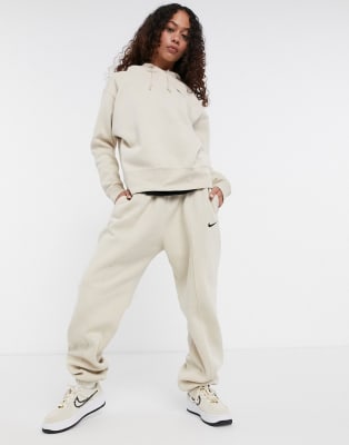 nike tracksuit beige