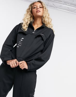 Nike swoosh utility tracksuit in black | ASOS