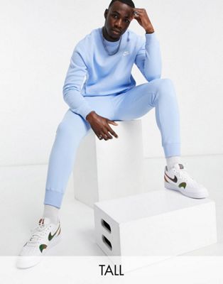 Nike Tall Club Tracksuit in Pale Blue 