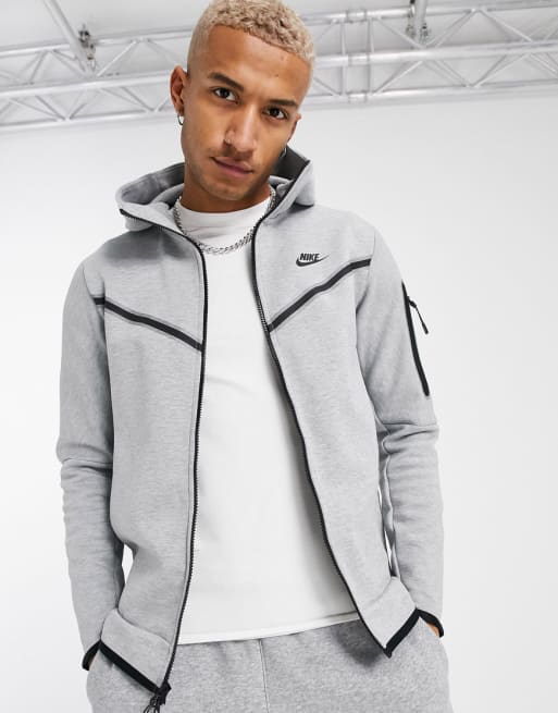 nike tracksuit grey and white