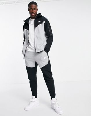 Nike Tech Fleece tracksuit in grey colourblock | ASOS