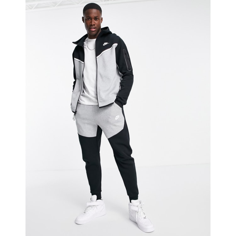 Nike Tech Fleece tracksuit in grey colourblock ASOS