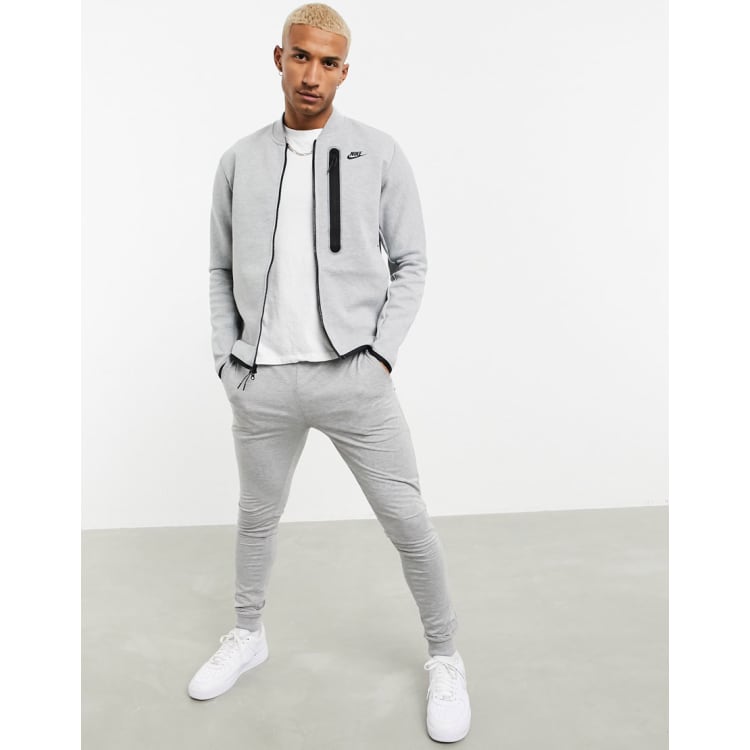 nike tech fleece tracksuit black and grey