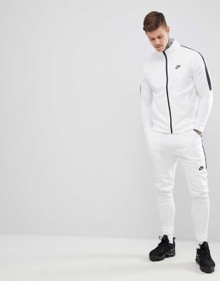 all white nike tracksuit