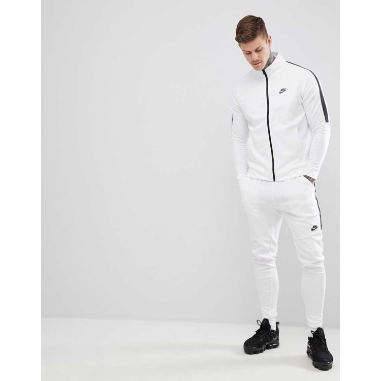 Nike Tribute Skinny trainingspak in wit ASOS