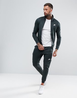 grey and green nike tracksuit