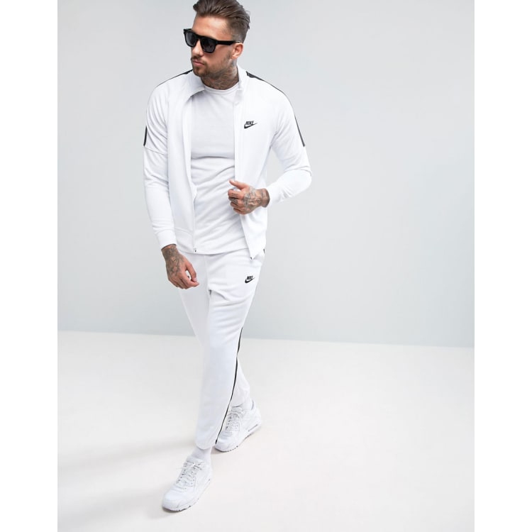 Mens white nike outlet tracksuit