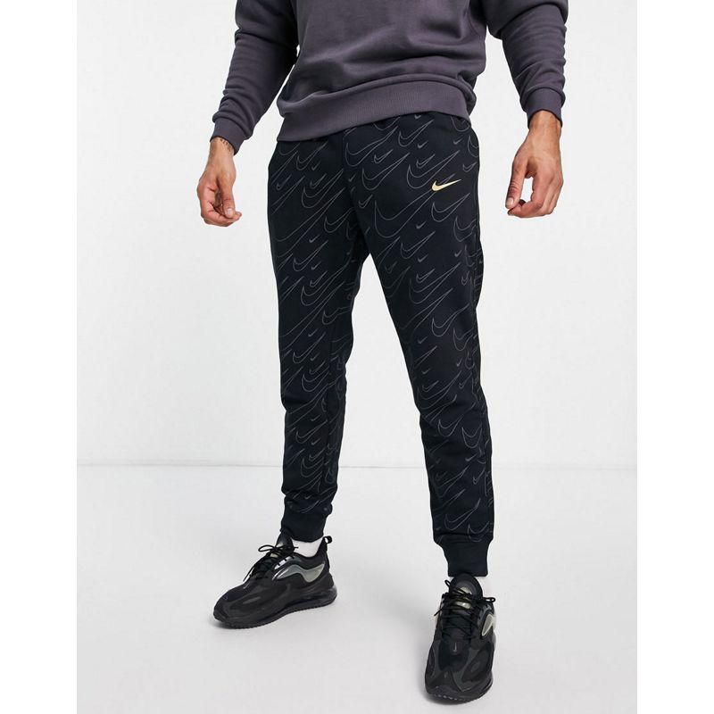 Uomo Felpe con e senza cappuccio sportive Nike - Tuta sportiva nera con stampa del logo Nike