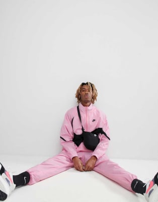 nike swoosh pink tracksuit