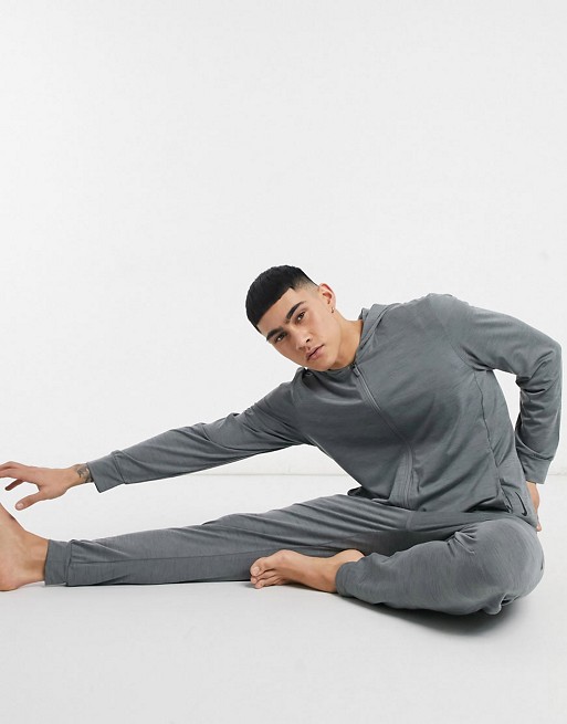Nike Yoga Hyperdry hoodie in grey