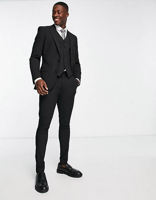 Noak 'Camden' super skinny premium fabric suit in black | ASOS