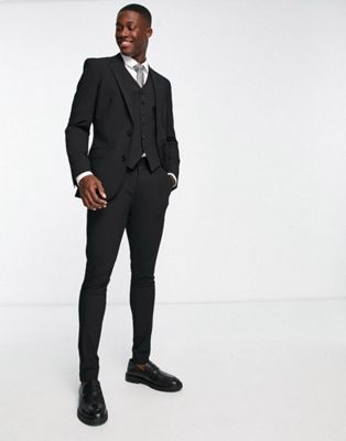 Noak 'Camden' super skinny premium fabric suit in black