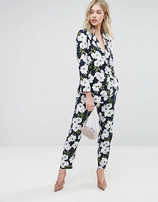 Oasis Floral Print Blazer & Pant Co-Ord