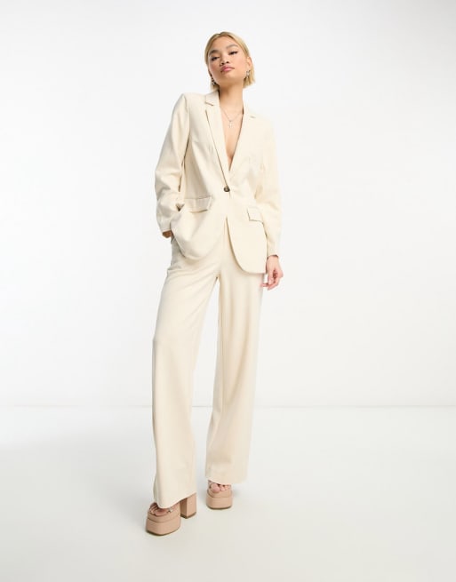 Ensemble blazer pantalon beige new arrivals