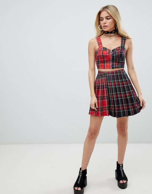 Checkered skirt clearance asos