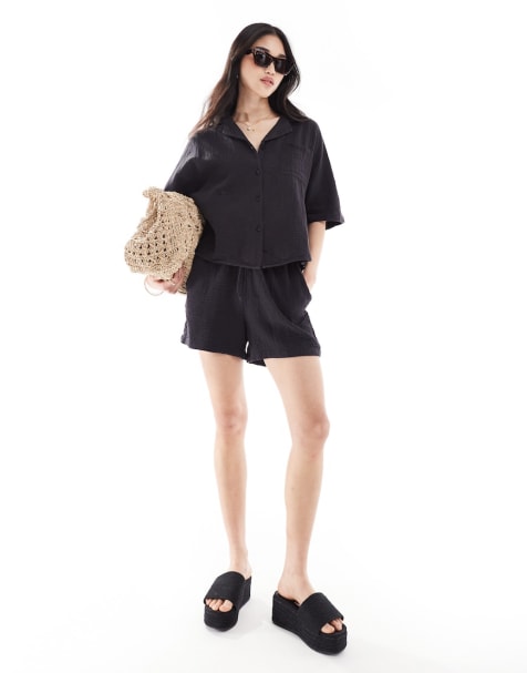 ONLY cheesecloth set in wash black - view 1