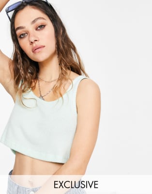 Only - Coordinato con canottiera e cardigan, colore verde
