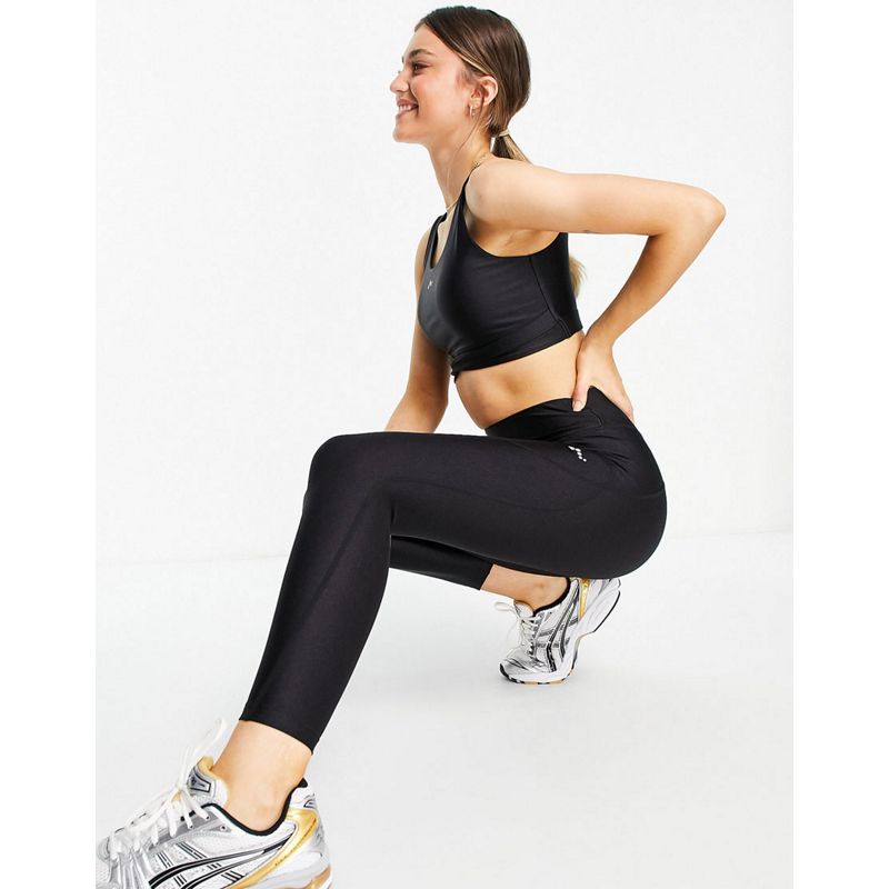 Donna Activewear Only Play - Coordinato con reggiseno sportivo e leggings corti, colore nero lucido disco