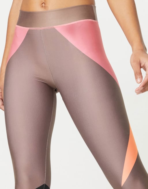 Only Play sports bra and cropped legging co-ord in colour block