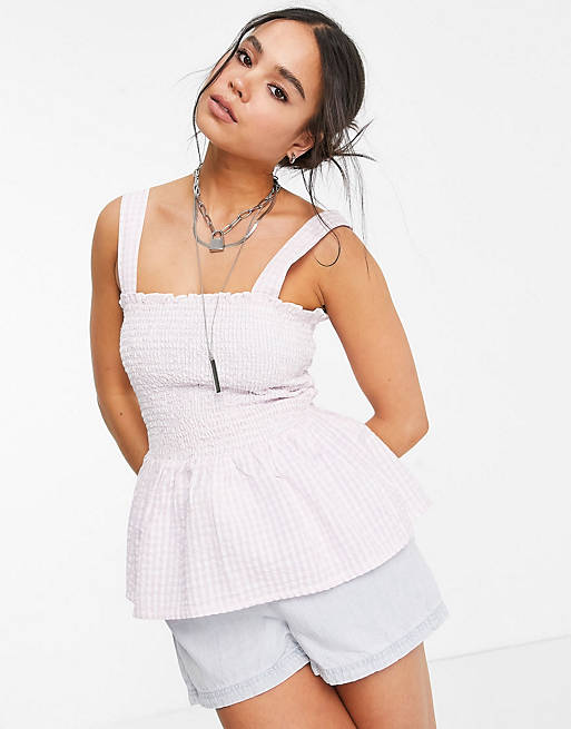 Only short co-ord in pink gingham