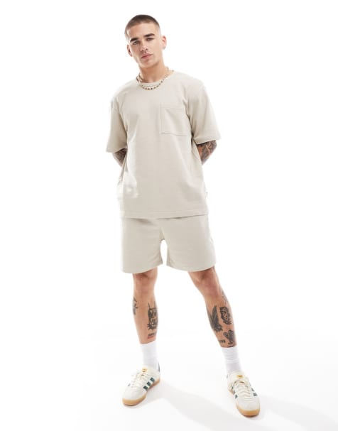 Only & Sons – Beige strukturerat set med avslappnad passform - view 1
