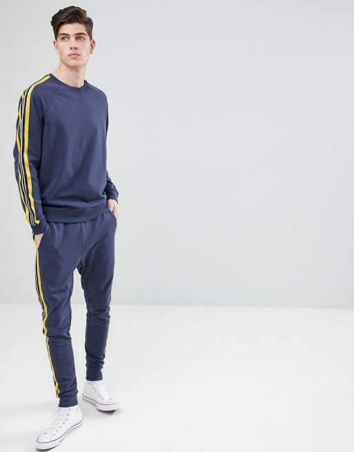 Only & Sons - Tuta con righe sportive