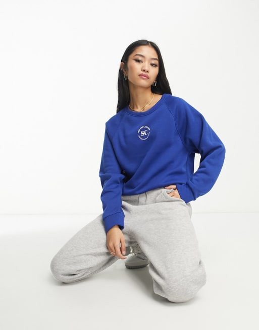 Only sweatshirt and sweatpants set in cobalt blue ASOS