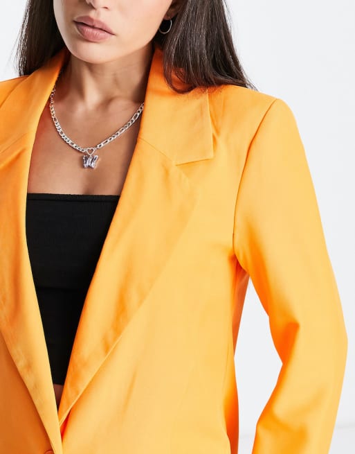 Only Tall blazer & city shorts co-ord in orange | ASOS