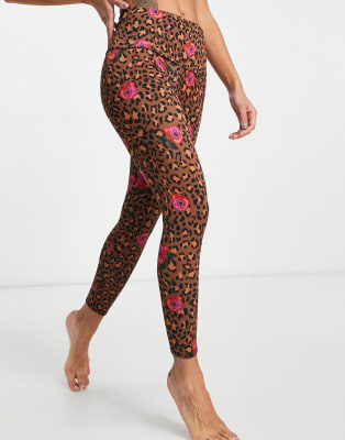 Onzie yoga co-ord in floral leopard | ASOS