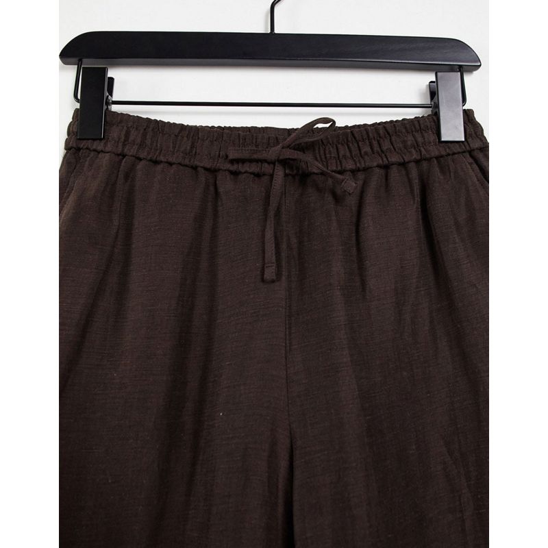 Camicie e bluse 3twgS & Other Stories - Completo coordinato con pantaloni in cupro di lino marroni