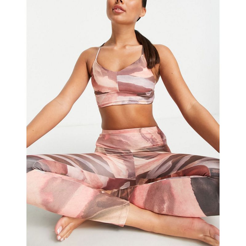Donna PZAIA & Other Stories - Completo da yoga rosa con stampa astratta