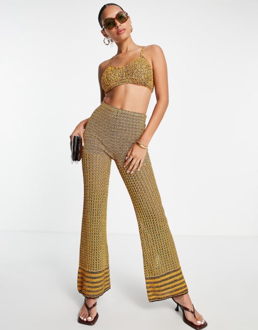 & Other Stories crop top and wide leg trousers
