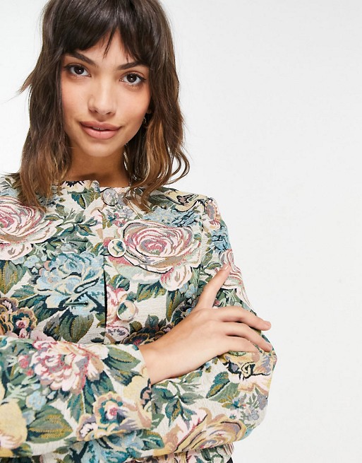 & Other Stories floral jacquard co-ord set