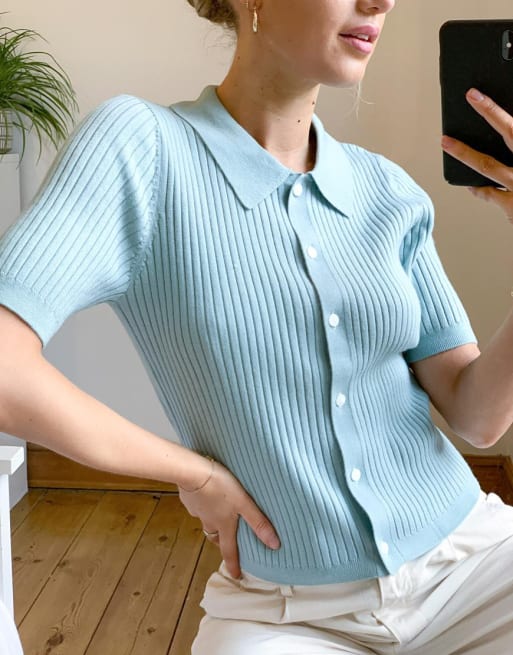 & Other Stories - Geribbelde poloset