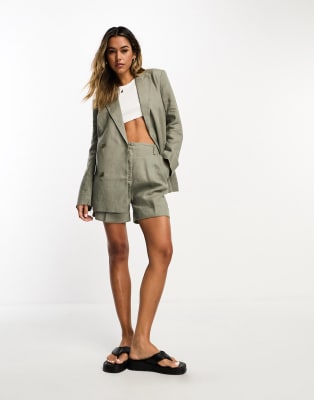 & Other Stories Linen Blazer and Shorts in Khaki  ASOS Sale