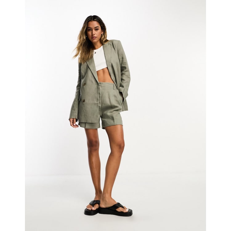 Short linen blazer clearance