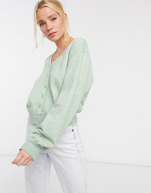& Other Stories co-ord lounge pants in light green