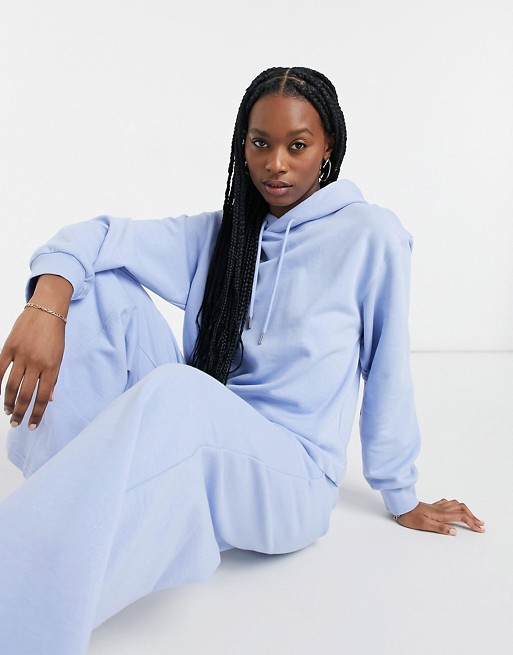 & Other Stories organic cotton co-ord hoodie in light blue