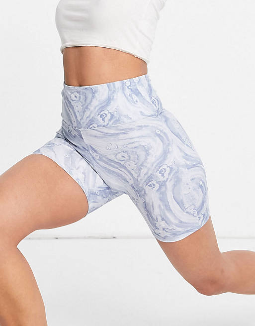 & Other Stories co-ord abstract print sports bra in blue - MBLUE