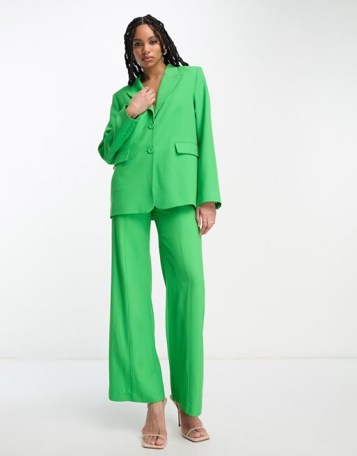 Carry Wool Blend Short Blazer & Pants Set