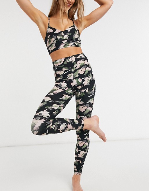 & Other Stories recycled yoga leggings in abstract print