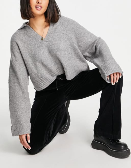 & Other Stories – Zweiteiliges Set aus Velours in Schwarz