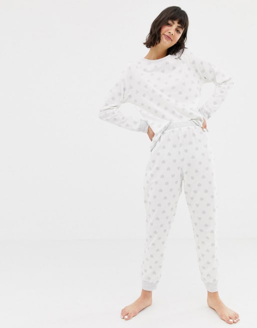 Oysho Pigiama bianco a pois ASOS