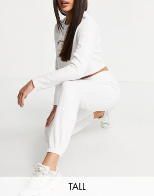 white sweater and sweatpants set