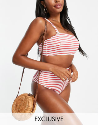 Peek & Beau Fuller Bust Exclusive mix and match bikini set in red