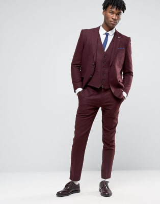 maroon suit asos